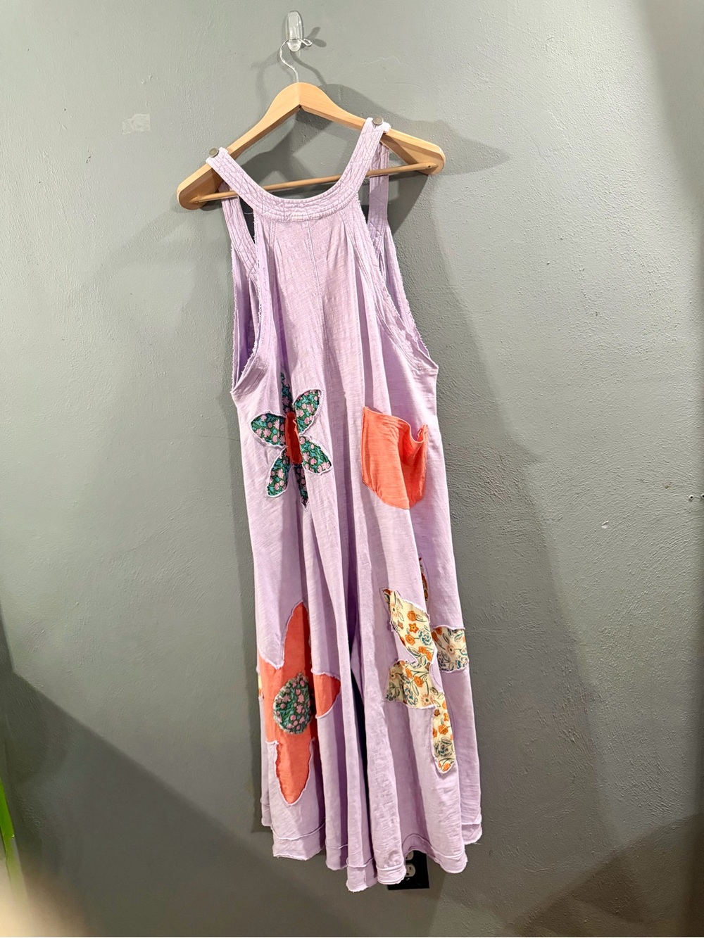 Lavender Floral Patchwork Sleeveless Jumpsuit by - Picture 3 of 4